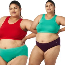 bigtees Pack of 2 Women Hipster Green, Purple Panty-picture-13