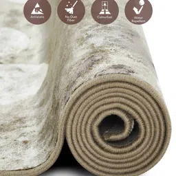 obsessions Olive and Cream Floral 4x6 Feet Machine Made Carpet image 5