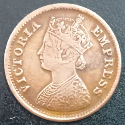 sanjay online store BRITISH INDIA 1/2 PICE 1899 VICTORIA EMPRESS COPPER Ancient Coin Collection image 2