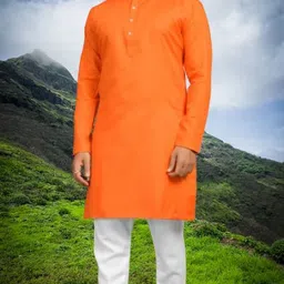 Men Solid Cotton Blend Straight Kurta-image-33