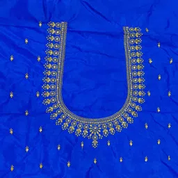 siddhi trendz Unstitched Art Silk Blouse Material Embroidered image 2