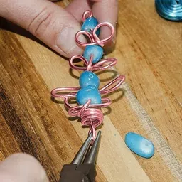 beadsnfashion Copper Plated Aluminium Wire, Art and Craft Colourful Wire for Jewellery Making, Flower Decoration and Floral Arrangement Copper 10 Mtrs, Size 1 mm image 4