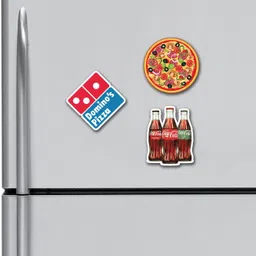 impresion Domino's, Pizza, Coco Cola, Kitchen and Office Decoration Fridge Magnet Pack of 3-picture-18