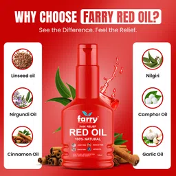 farry Red Oil 100ml Pack of 2 for Pain Relief (Joint, Back, Muscle, Arthritis) Liquid image 3