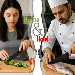 DVIMART High Carbon Steel 6-Piece Knife Set for Home & Restaurant – With Blade Covers Knife image 5