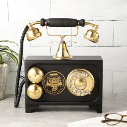 Radio Style Looking Phone Black Brass Showpiece-image-6