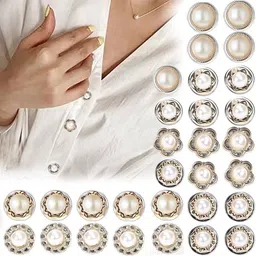 gelai enterprise 30 Pcs Pearl Buttons,Cover Up Brooch Pins Mini Safety Shirt Buttons Pearls Buttons-picture-17