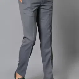 fubar Men Regular Fit Grey Viscose Rayon Trousers image 3