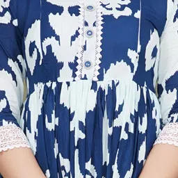 pristyle Women Ethnic Dress Blue Below Knee Dress image 5