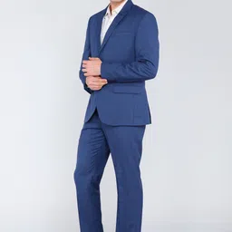 park avenue Men 2 btn-notch-straight flap-flat frnt-REG Checkered Suit image 3