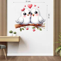 mshub Beautiful Love Bird Wall Sticker image 2