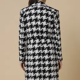 allen solly 70% Polyester and 30% Wool Printed Coat For Women image 2