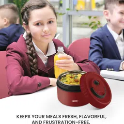 milton Snack Box Big Inner Steel PU Insulated 510 ml Leak Proof Air Vent Lunch Box 1 Containers Lunch Box image 4