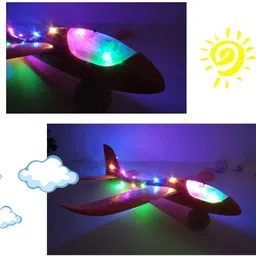 riddhi crafts Pack of 2 Foam Aeroplane Toy, Large Throwing Foam Plane Toy, Light Glider Plane image 2