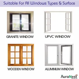 auranest Window Mosquito Net Pre Stiched with Adhesive Hook & Loop Tape Fibre Washable Adults Mosquito Net image 5