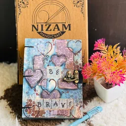 nizam handcraft be brave Sepical Printed Diary Notebook With Lock Clasp For Gift/Office Use A5 Diary 200 200 Pages-picture-26