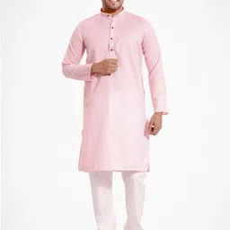 welcy Men Cotton Blend Kurta Pyjama Set image 1