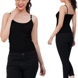 halohugs Women Black Camisole image 3