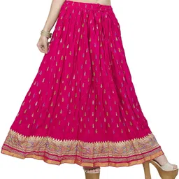 Women Printed Regular Black Skirt-image-5