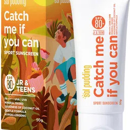 sol pudding Sunscreen - SPF 80 PA++++ Catch Me If You Can Kids Mineral Sunscreen SPF 80 PA++++ No White Cast 50 g-picture-13