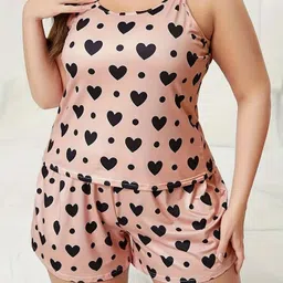 valzer Women Top & Shorts Set Beige Printed-picture-21