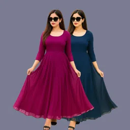 bello Georgette Stitched Anarkali Gown-picture-17