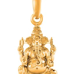 akshat sapphire 22 Ct Gold Plated Silver (92.5% Purity) God Ganesh Gold-plated Sterling Silver Locket-picture-21