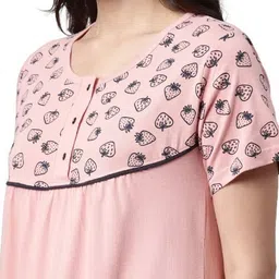 kryptic Womens Printed Pure Cotton Maxi Nightdress image 4