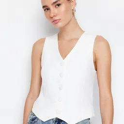 Trendyol V-Neck Slim-Fit Waistcoat-picture-3