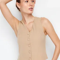 Trendyol V-Neck Sleeveless Waistcoat-picture-30