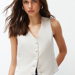 Trendyol V-Neck Sleeveless Waistcoat-picture-32