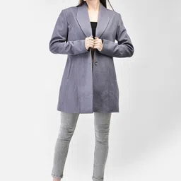 Crimsoune Club Single-Breasted Notched Lapel-Collar Overcoat image 2