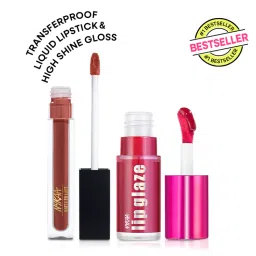 Nykaa Cosmetics Matte to Last Liquid Lipstick + Lip Glaze Gloss Combo-picture-25