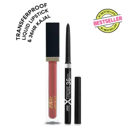 Nykaa Cosmetics Matte to Last Transferproof Liquid Lipstick + Matte 36Hr Smudgeproof Kajal Combo-picture-22