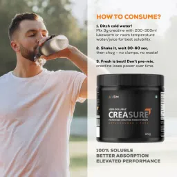 as-it-is nutrition AS-IT-IS ATOM Creasure® 100% Soluble Creatine Monohydrate, Micronised & Unflavored, Fast Recovery, Rapid Absorption, Supports Lean Muscle Growth, 33 Servings image 5