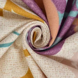 Innovative Edge Cream Fitted Cotton 160 TC Single Bedsheet with Pillow Cover image 3