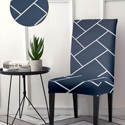 Aura Blue & White Printed Chair Cover-picture-40