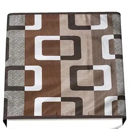 Dakshya Industries Maroon & Brown 4 Pieces Floral Printed Refrigerator Covers image 3