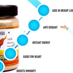 healthy panda Organic Sprouted Multigrain Dry fruit Malt / Health Mix or Sattu Mavu - 250 Gram Nutrition Drink image 3