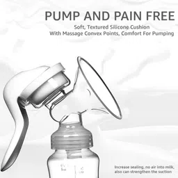 baby's voice Manual Breast Pump, Adjustable Suction Silicone Hand Pump- Manual image 2