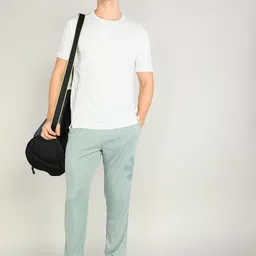 hrx by hrithik roshan Men Graphic Print Light Green Track Pants image 2