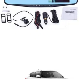 gonama Universal For Car Dual Lens Dvr Dash Camera 4.3inch Rearview Mirror For Sw-ift Universal For Car Dual Lens Dvr Dash Camera 4.3inch Rearview Mirror For Sw-ift Parking Sensor image 1