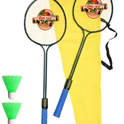 omexx Double Shaft Badminton Racquet With 2 Nylon Shuttle Badminton Kit-picture-25