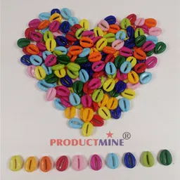 productmine Plastic Multicolor SeaShell Cowrie Kowrie Kodi for DIY Craft 13 MM Apx- 300 PC image 2