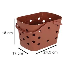 Market 99 Basket With Handles, Brown, Plastic image 3