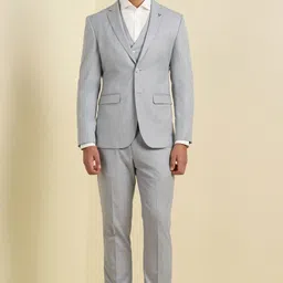 allen solly Men Three Piece Suit Textured Suit-picture-27