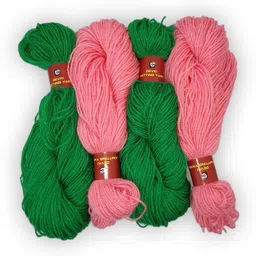 KNITTING YARN PACK OF 200GM. YARN GREEN & BUBBLEGUM PINK COLOR, DM58.66.200-image-6