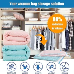 visittheone Storage Vaccum Bag pack of 6 (Large 60 X 80 cm) Travel Storage Vacuum Bags image 5