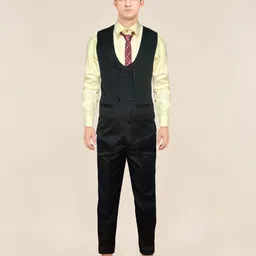 hi kilo thing Men 3 Piece Solid Suit image 3