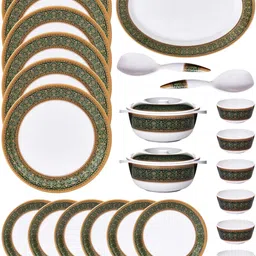 servewell Pack of 31 Melamin Dinner Set Gold Rnd - Nirvana Dinner Set image 2